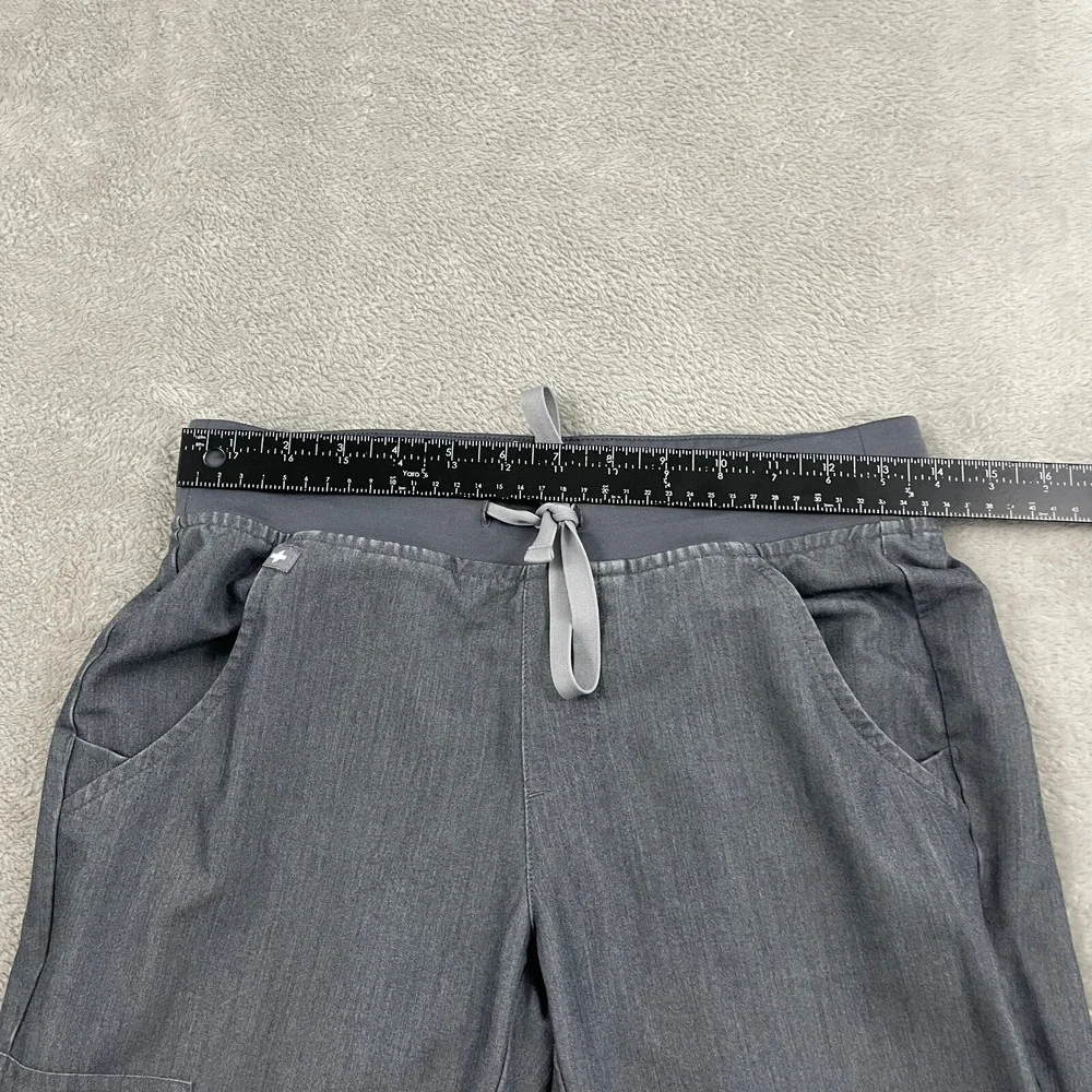 FIGS Zamora Jogger Scrub Pant Womens XS Gray Slim Fit Elastic Waist Pocket Nurse - Picture 13 of 15